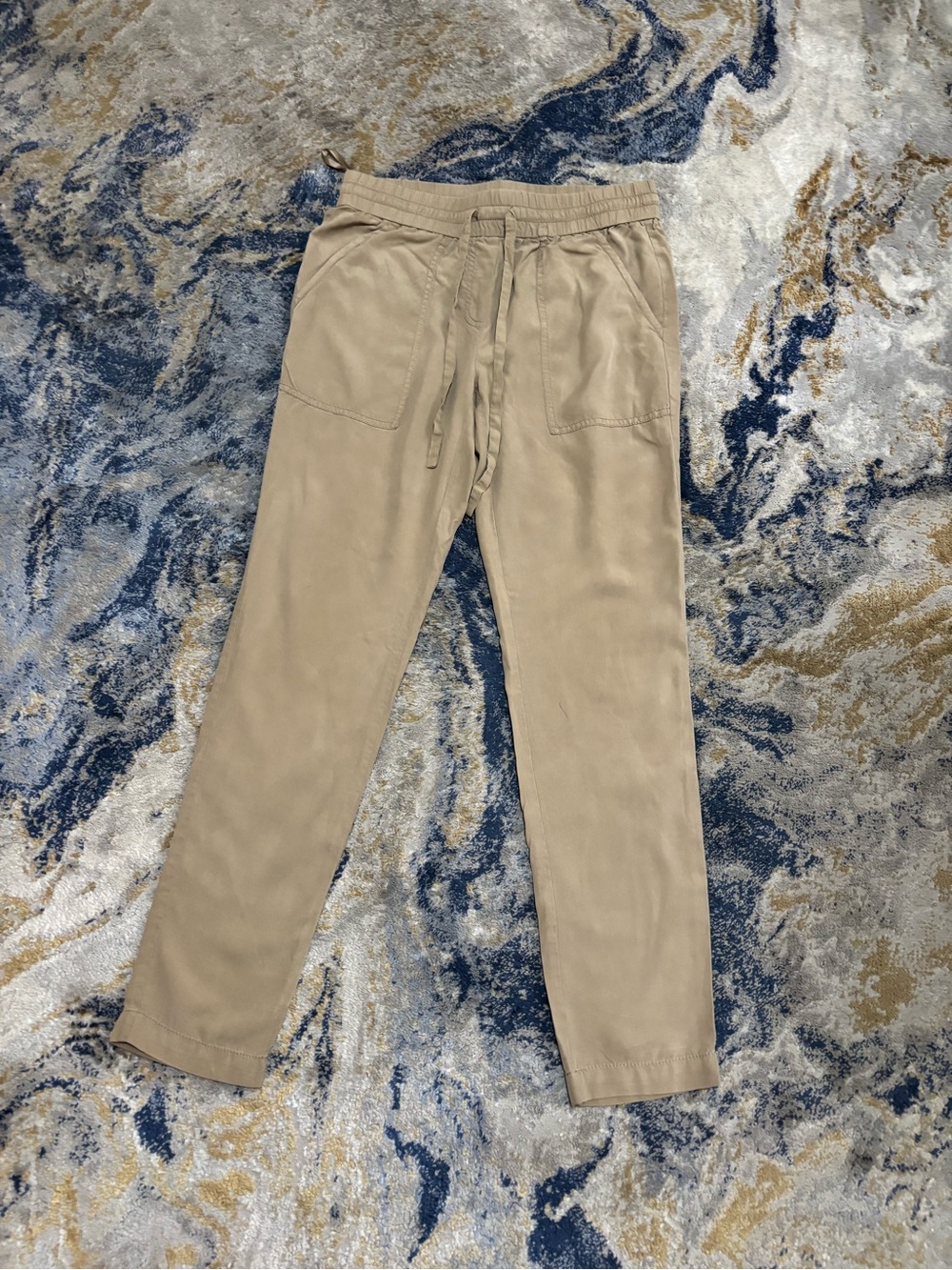 Men's Tan Drawstring Casual Pants